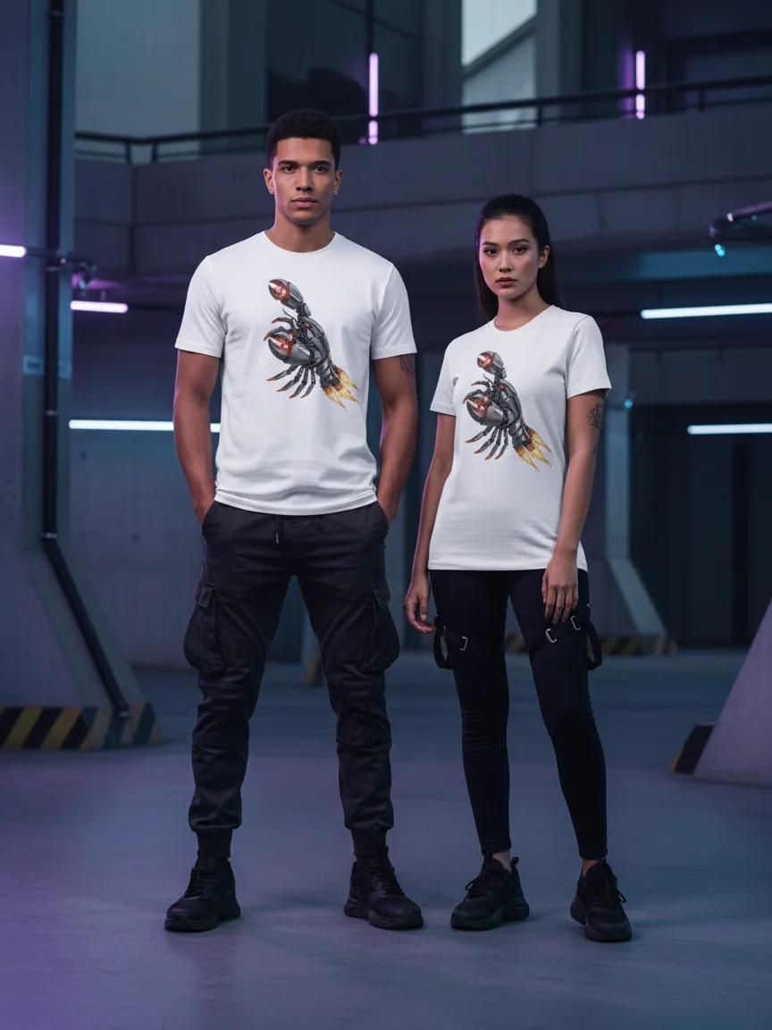 Mecha Lobster-09 T-Shirt | Futuristic Robot Lobster Graphic Tee product image (3)