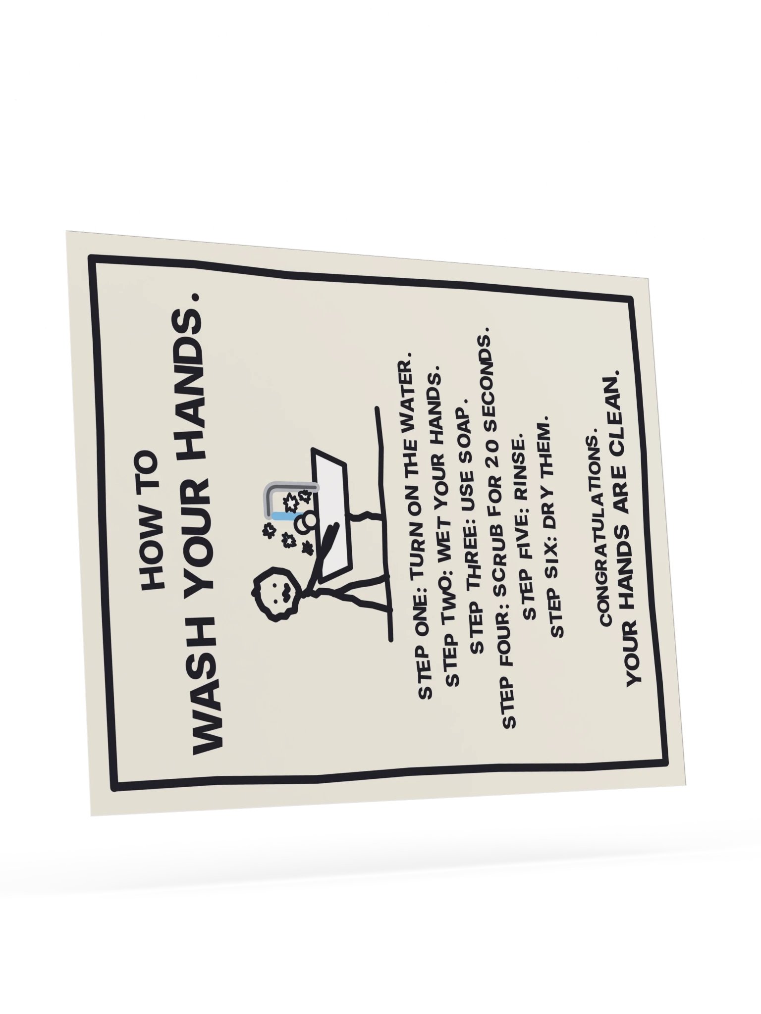 How to Wash Your Hands (Bathroom Sign) product image (23)