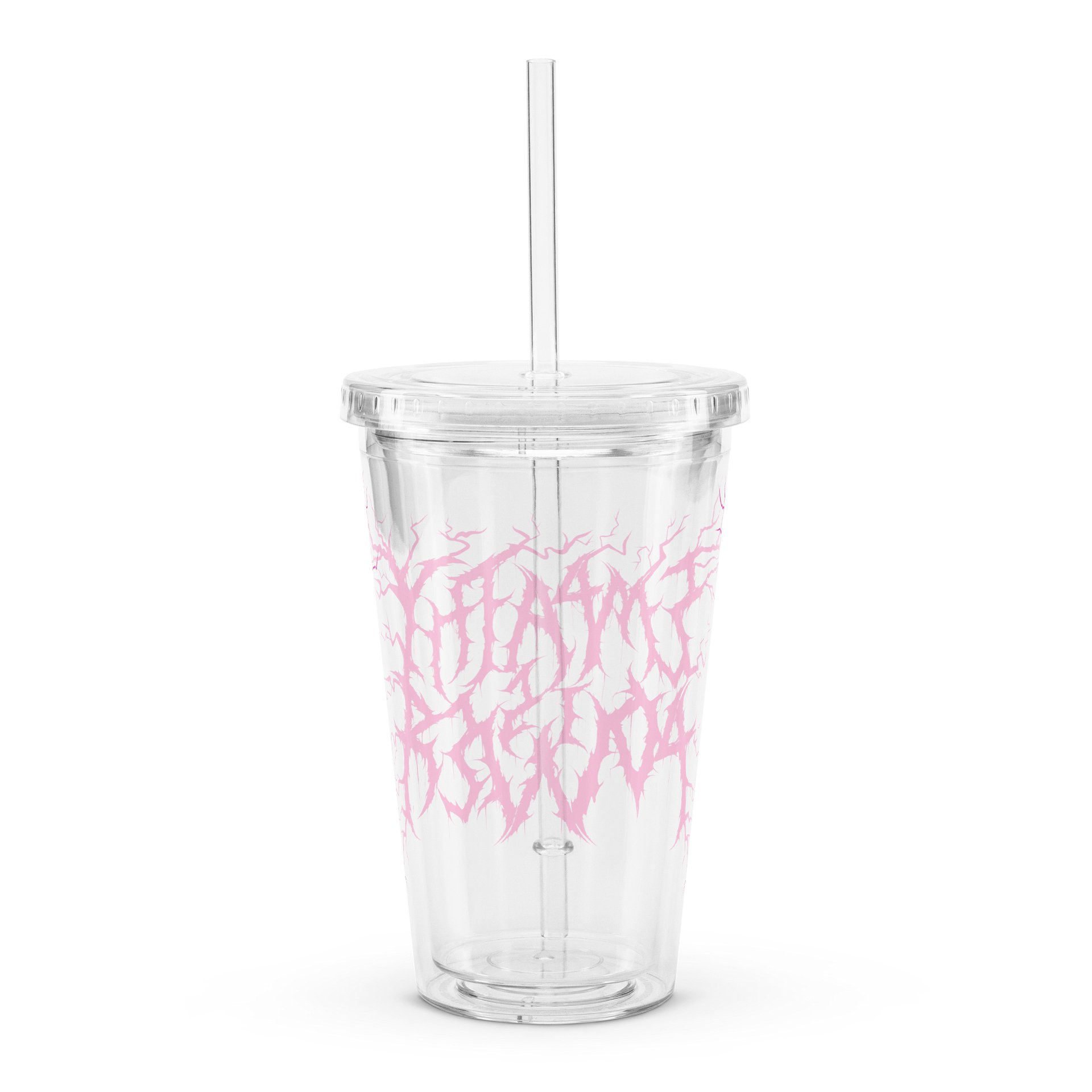 *NEW!* EIP Double Walled Clear Plastic Tumbler (16 oz) HOT PINK product image (2)
