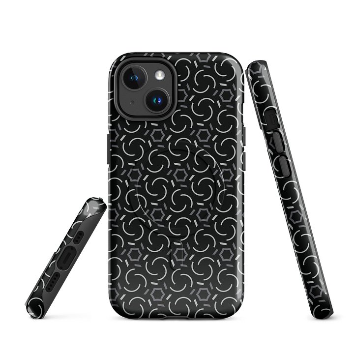 Smoke & Shadow iPhone 17 Tough MagSafe Case - Shockproof Dual-Layer Geometric Protective Cover product image (1)