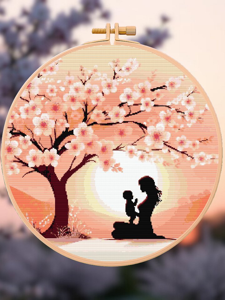 Blossom Hugs Cross Stitch Pattern product image (1)