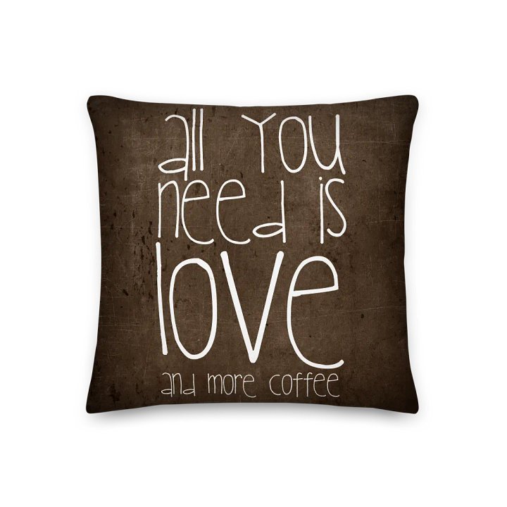 Love & Coffee All-Over Pillow product image (1)