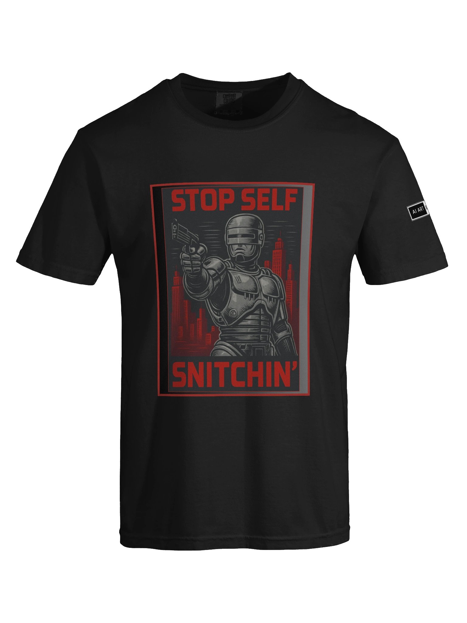 "SELF STOP SNITCHIN'" 100% cotton T-shirt product image (7)