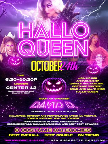 Join us Oct 24 at Center 12 in Dallas for a Halloween Fundraiser with some of your favorite queens. 

Bring your ones and we’...