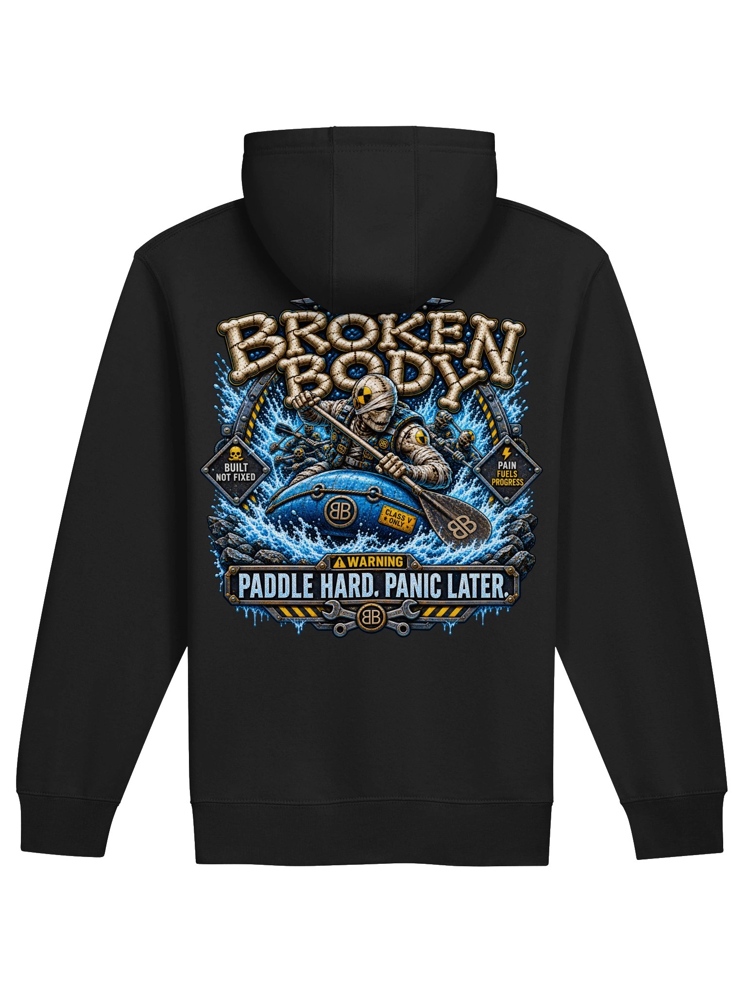 FLAT OUT BROKEN™ — SURVIVAL WAS NEVER GUARANTEED — FULL ZIP HOODIE product image (1)