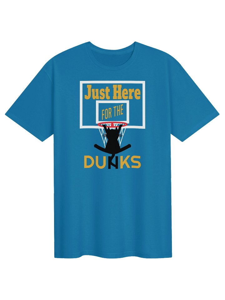 Basketball Cat (Just Here for the DUNKS) - Unisex Adult Super Soft Lightweight T-shirt product image (4)