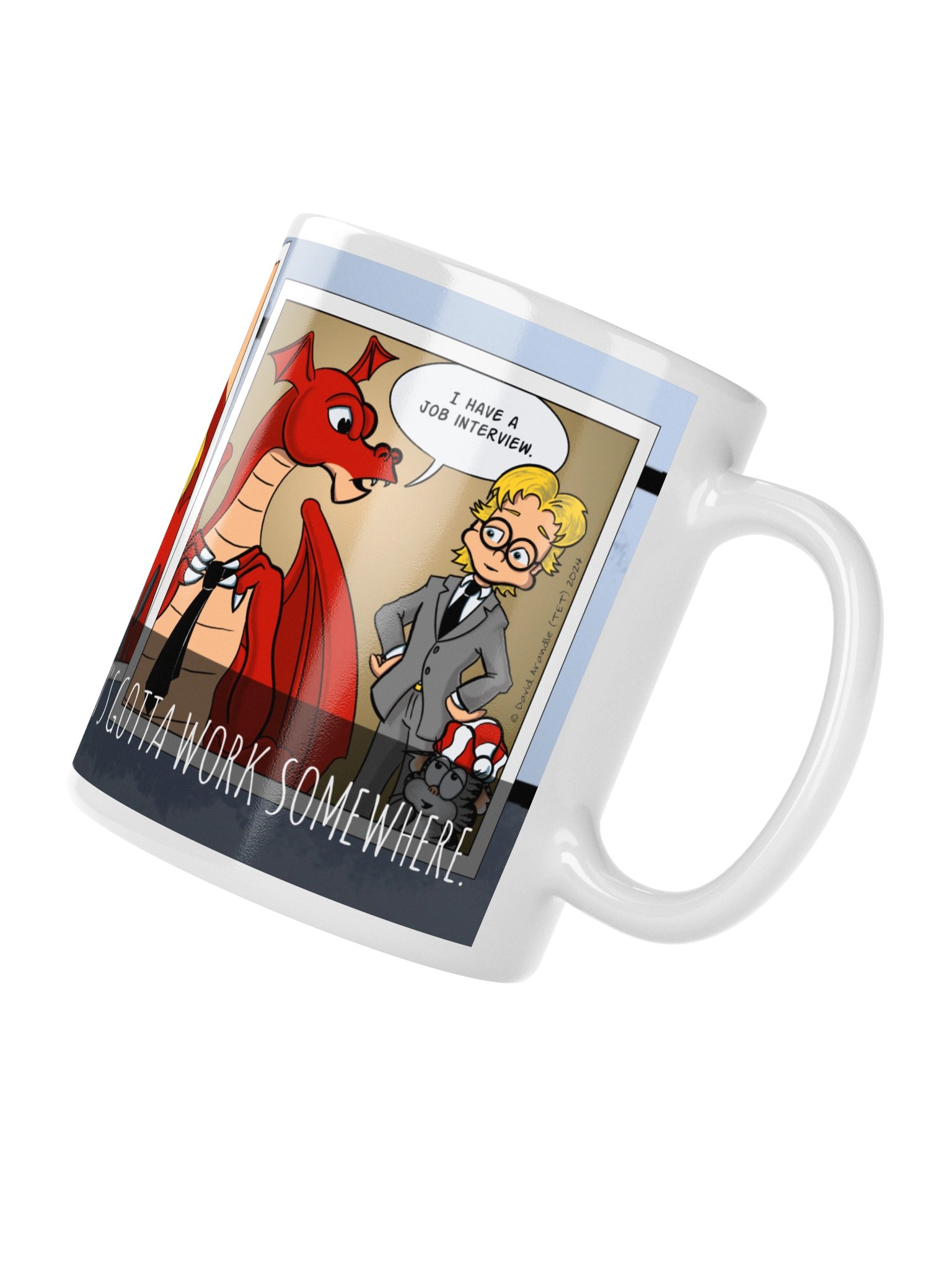 Resident Dragon Comic Work Three-Panel Mug product image (8)