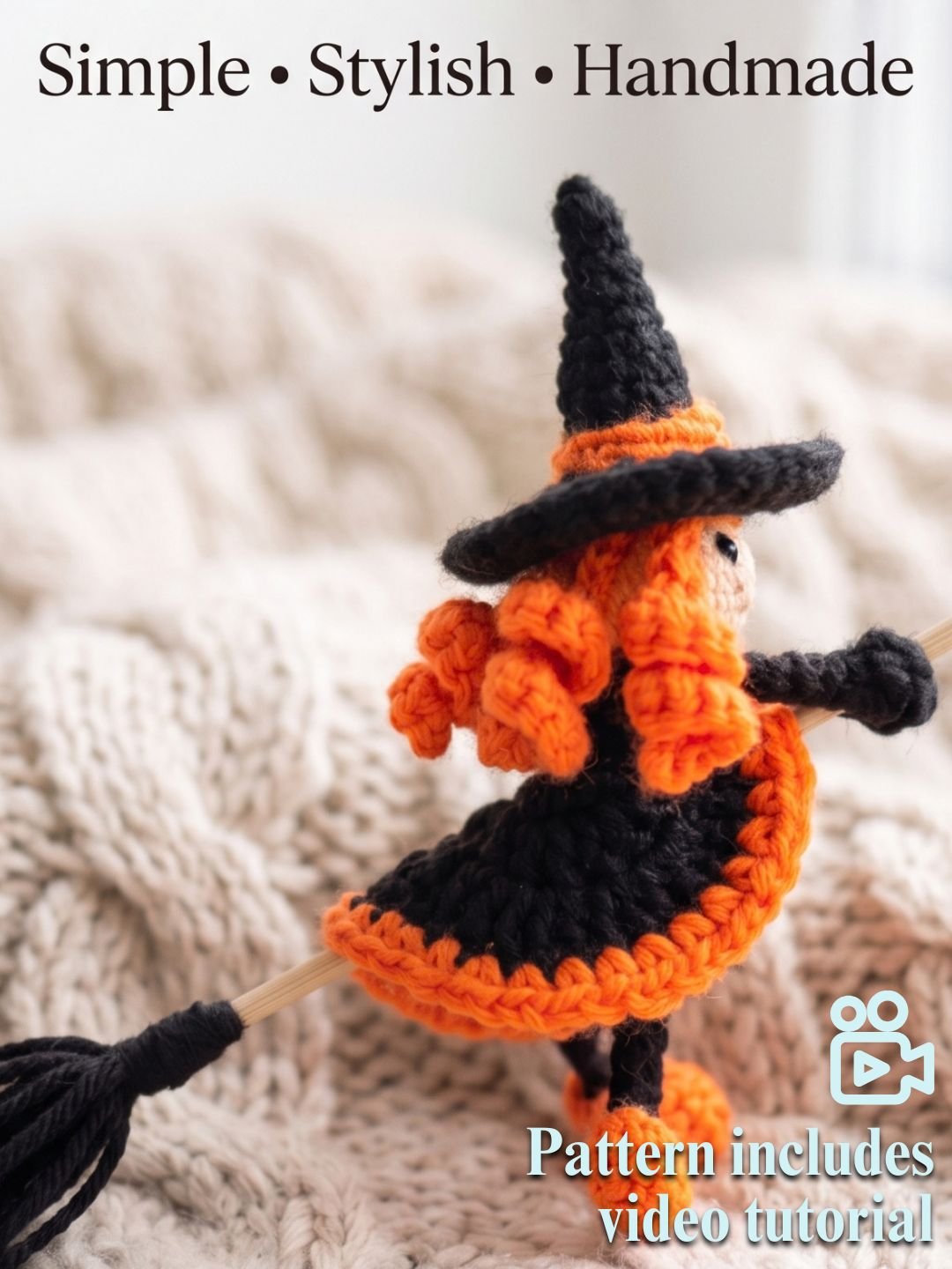 Halloween Witch Crochet Pattern PDF | Amigurumi + Video Tutorial product image (2)