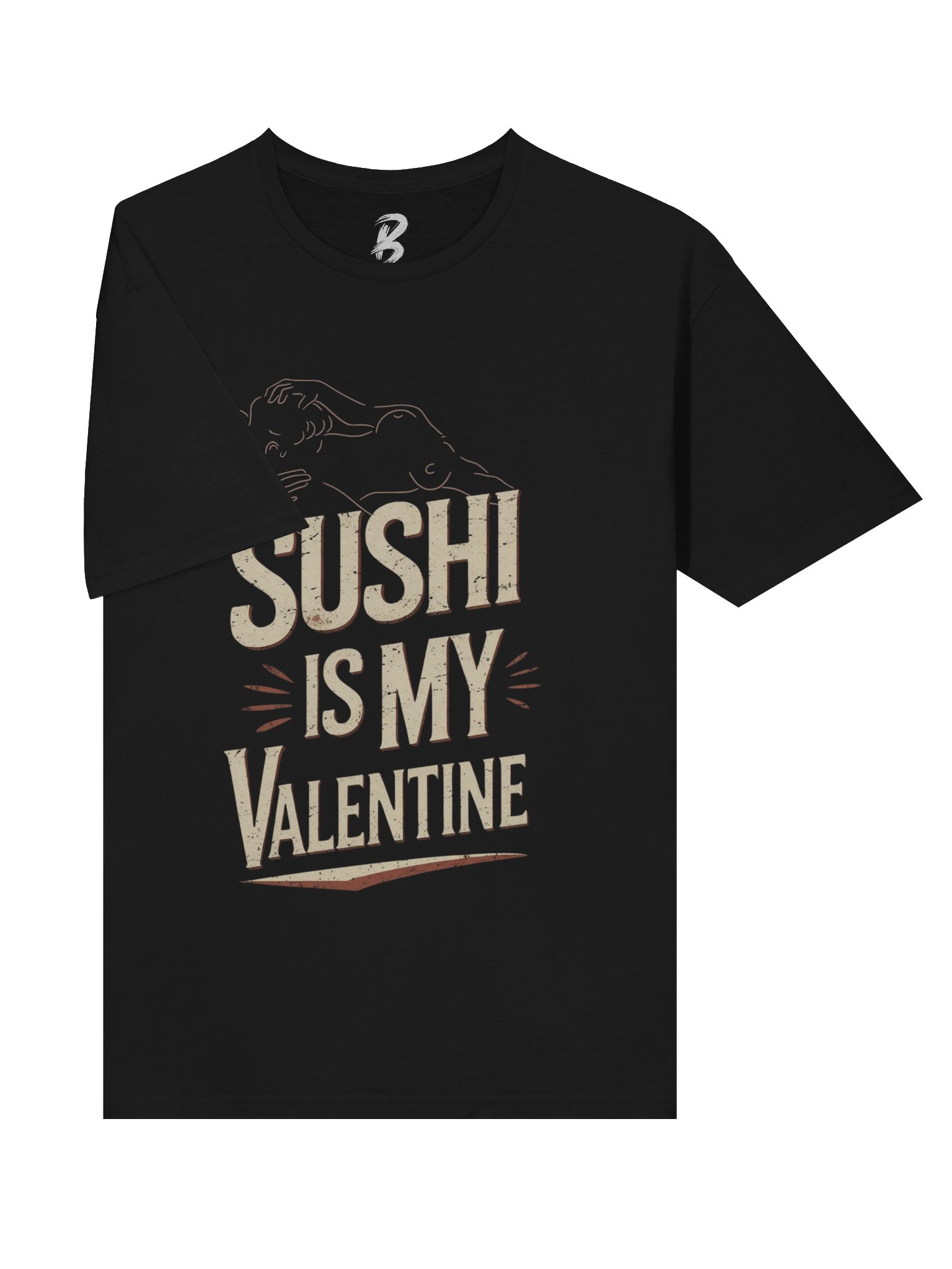 Sushi Is My Valentine – Funny Food Lover Tee product image (5)