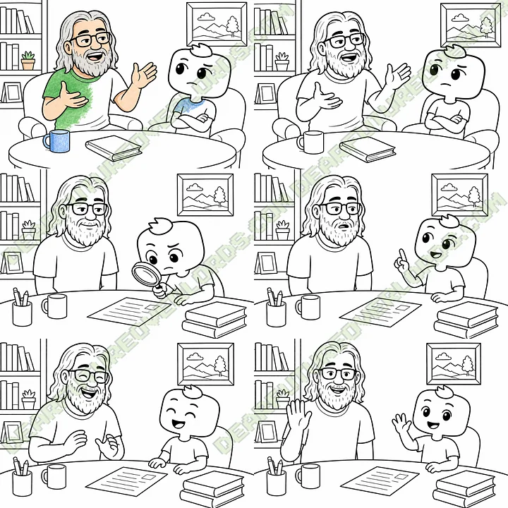 A Normal Conversation, Unfortunately: Digital Coloring Pages product image (1)