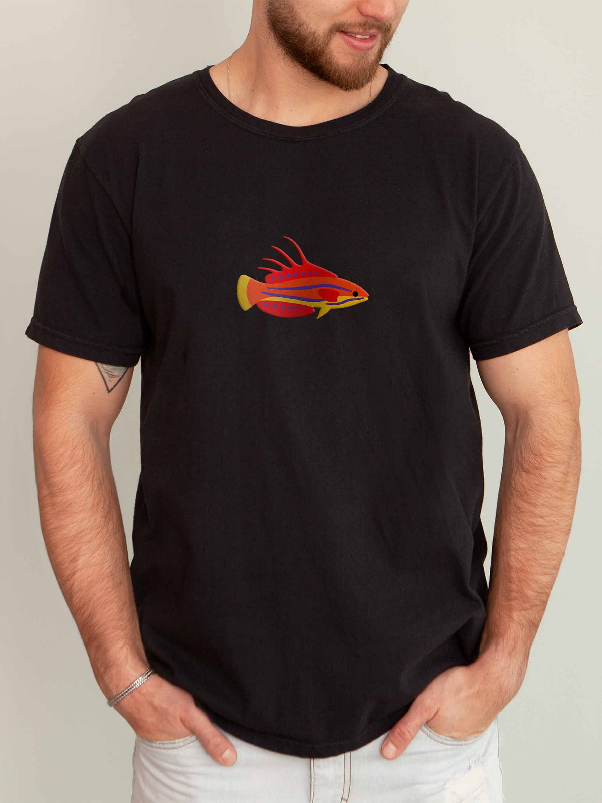 Carpenter's Wrasse Premium T-Shirt (Embroidered) for Reef and Marine Aquarium Lovers product image (2)