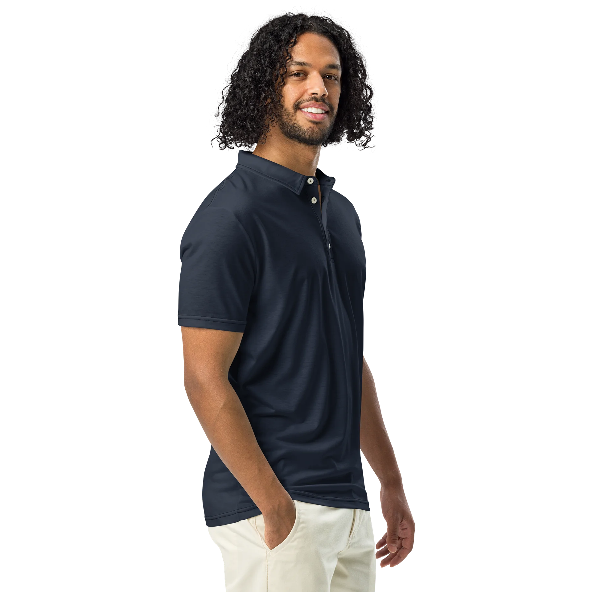 Navy Minimal Slim Fit Polo product image (1)