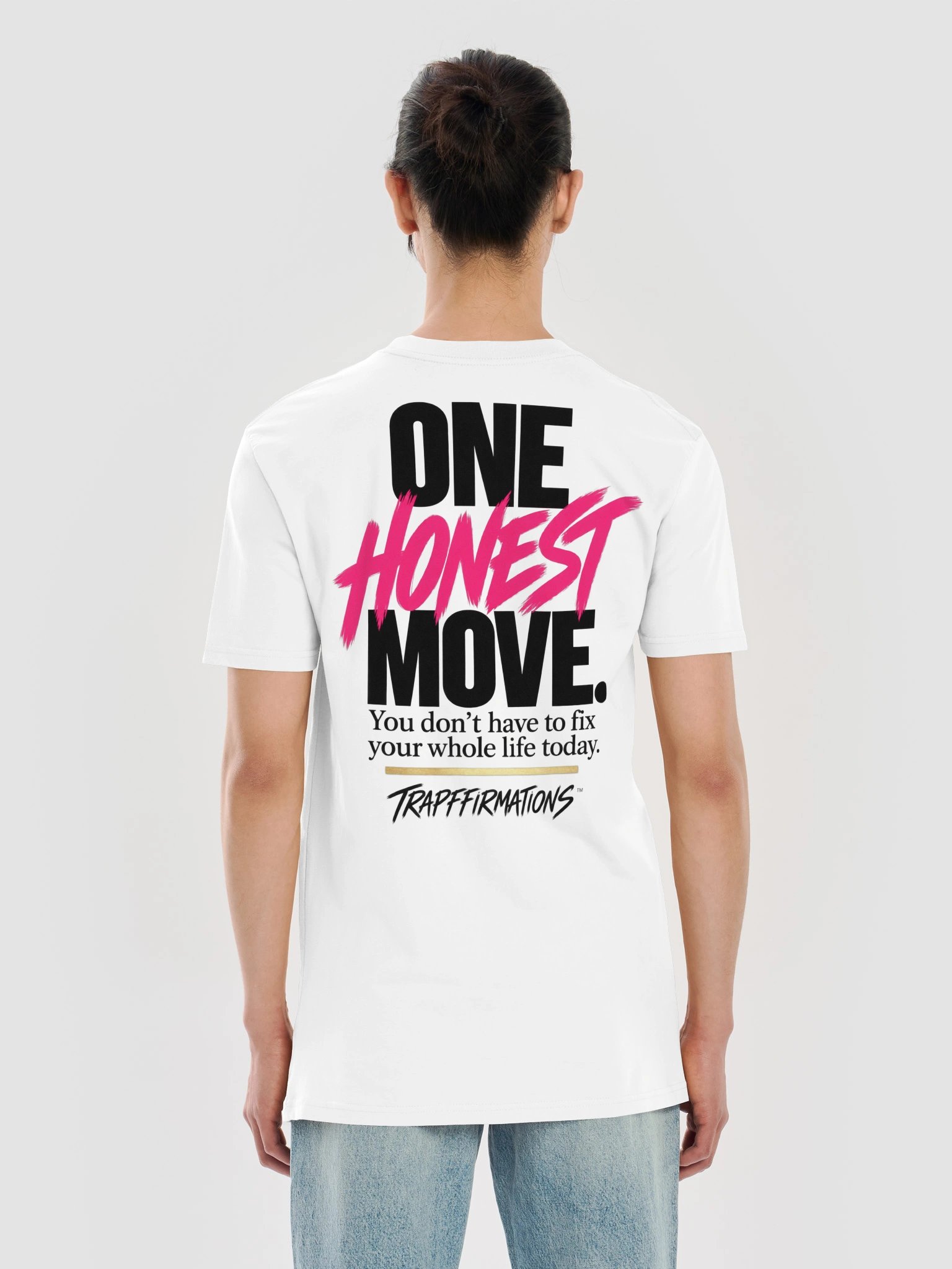 ONE HONEST MOVE. • The Reset Tee | White product image (6)