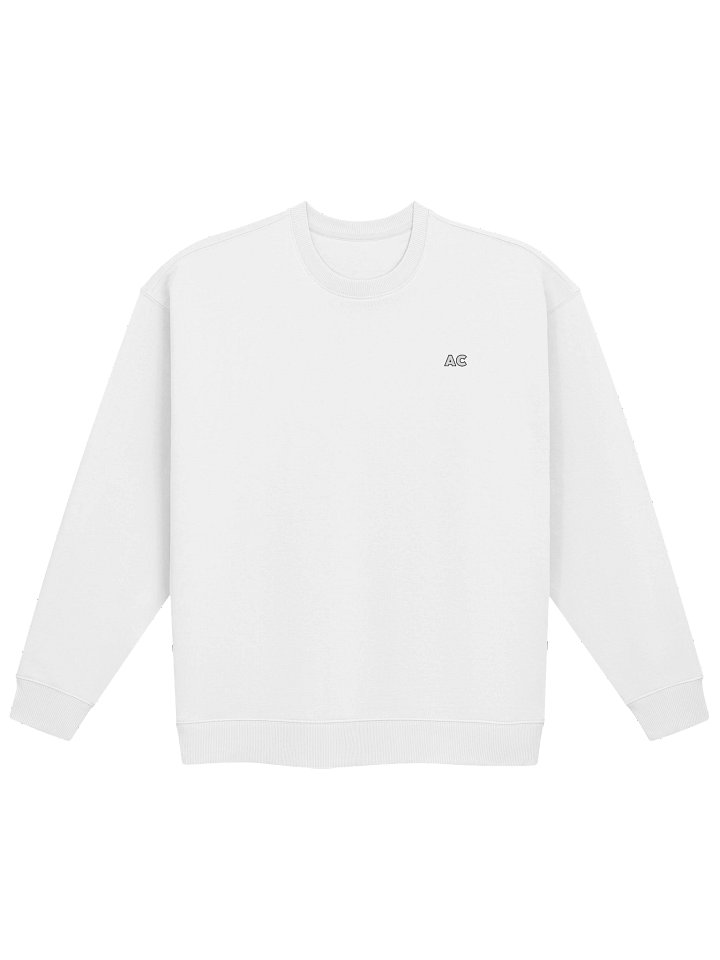 AC Essential Oversized Crewneck Logo White product image (1)