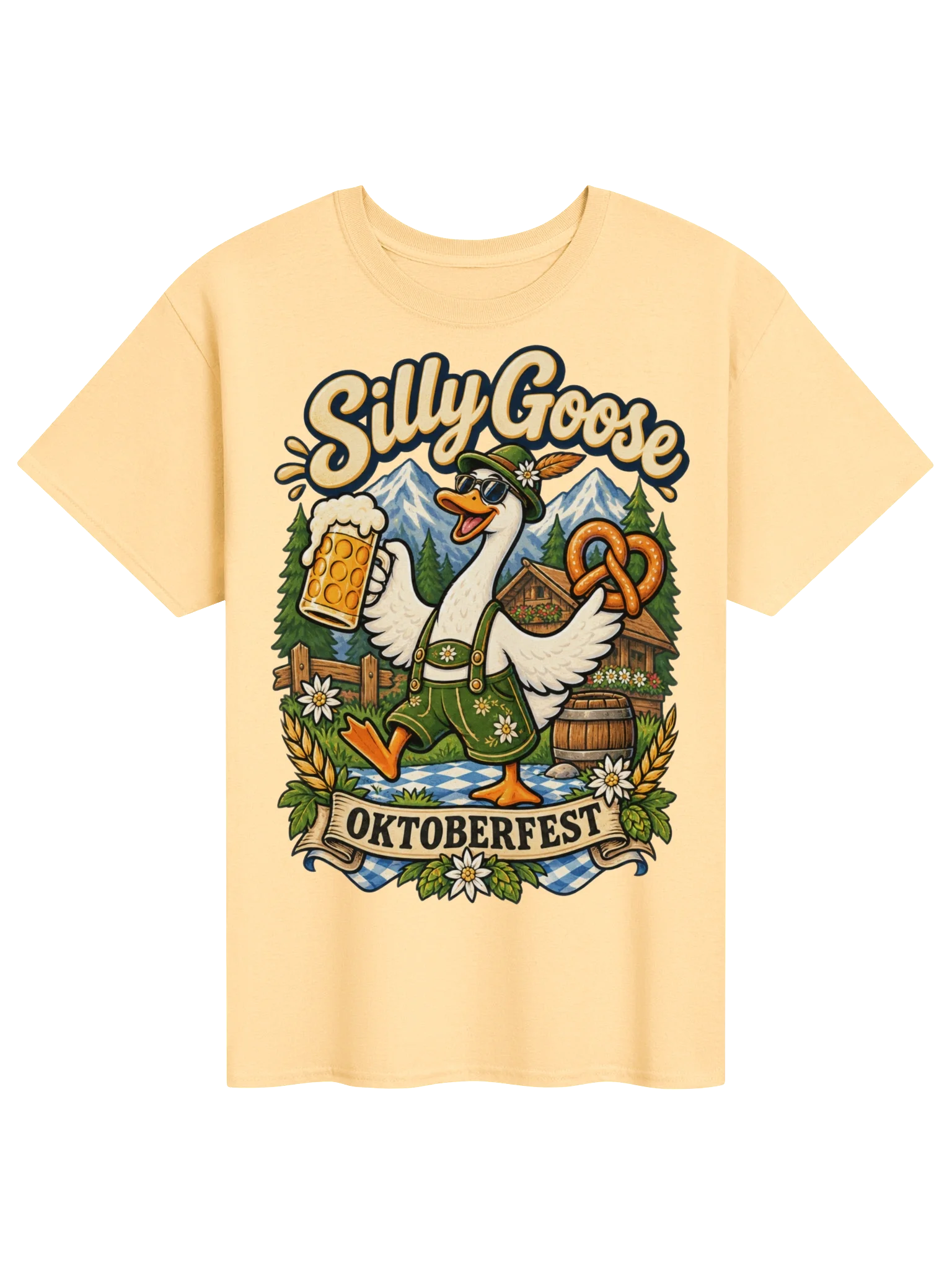 Silly Goose Oktoberfest German Beer Festival Vintage Tee