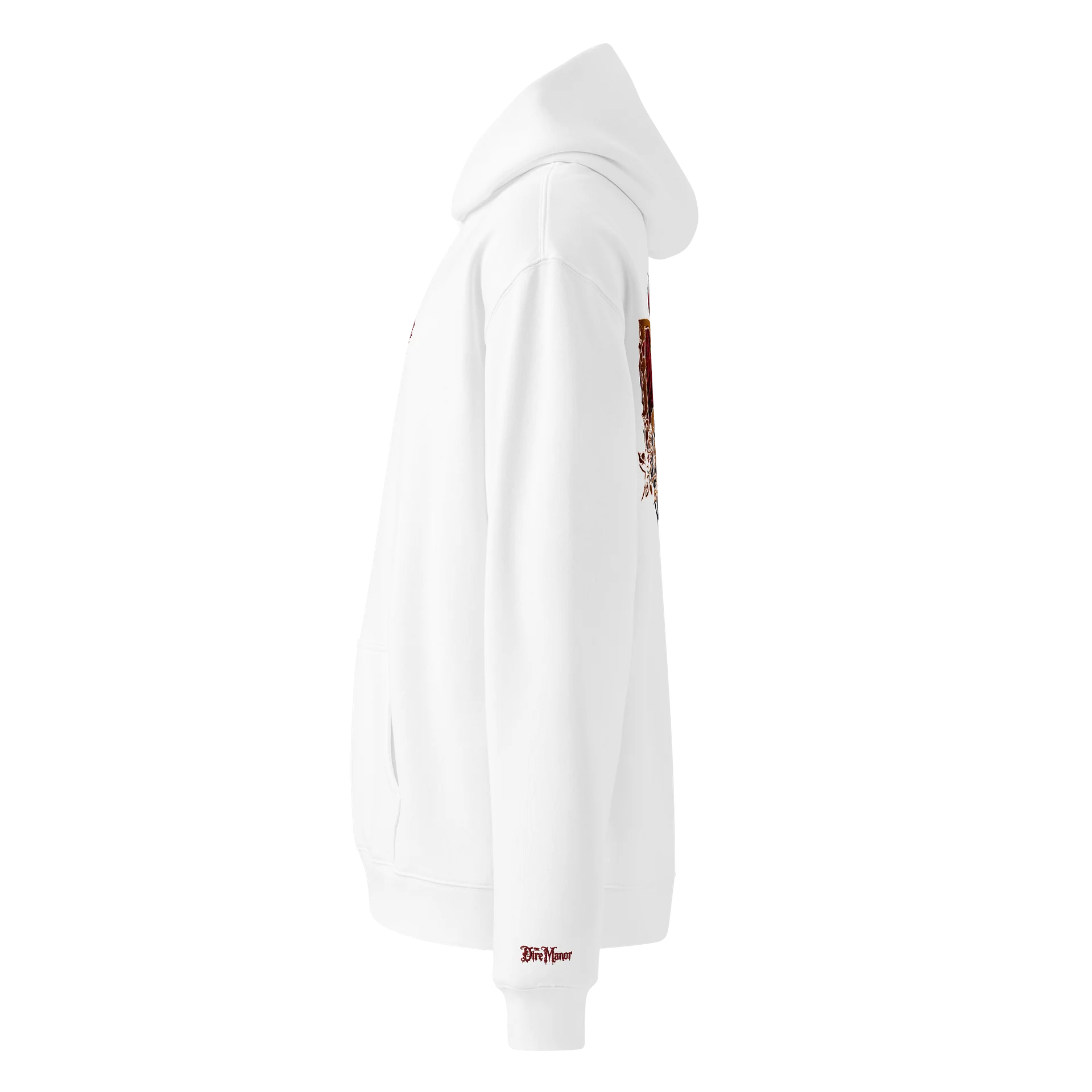 Official Dire Manor White N Red Embordered Hoodie product image (3)