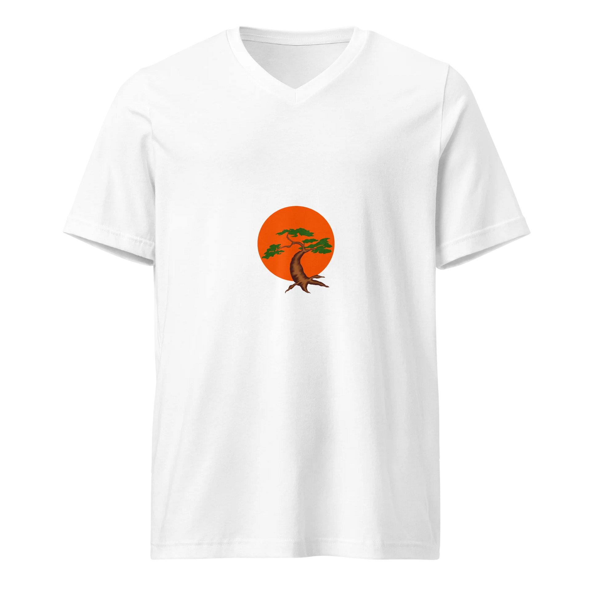 Sunset Bonsai Tree V-Neck Tee product image (1)