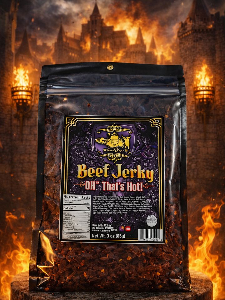 The Armored Kingdom 100% Grass Fed "OH" That's Hot! Jerky product image (1)