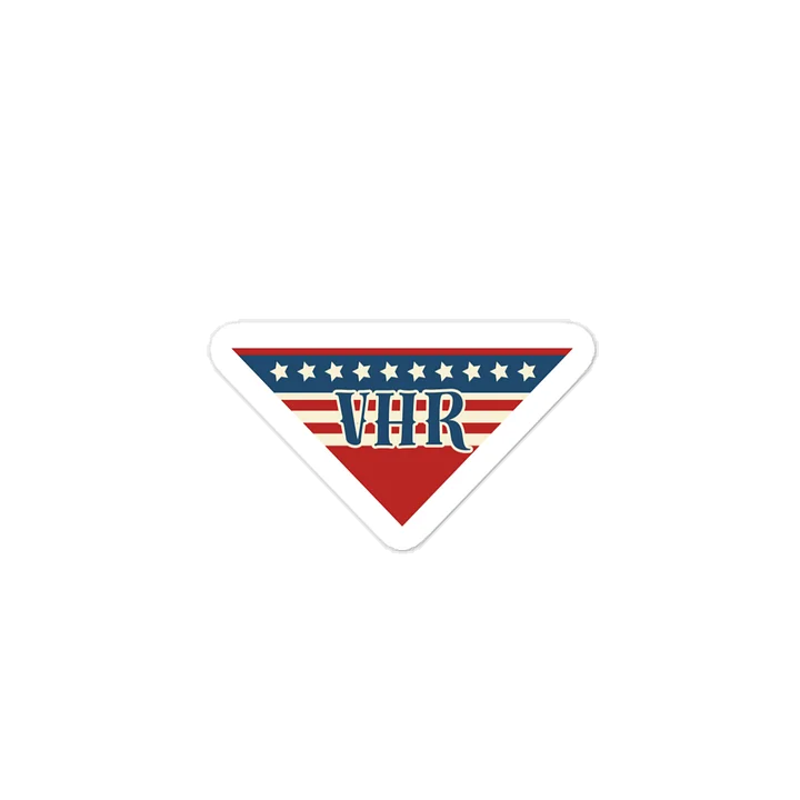 Vintage Harleys Revived Triangle Sticker – Red, White & Blue product image (1)