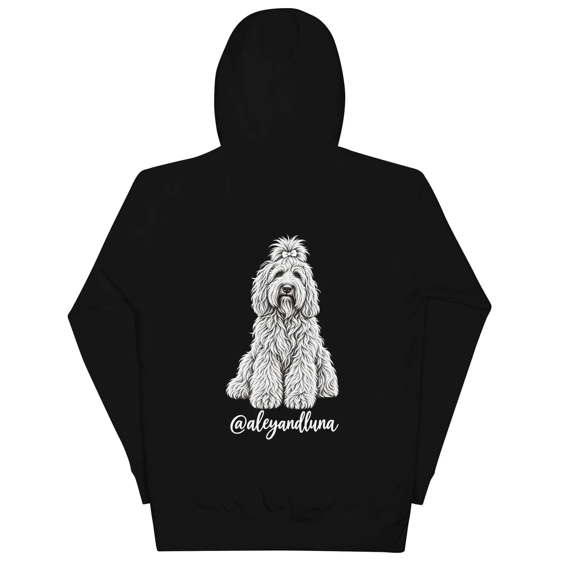 Fluffy Bow Dog Line Art Hoodie product image (2)