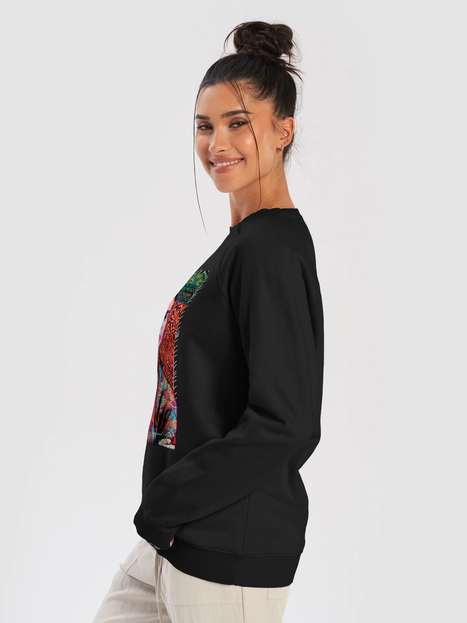 Vibrant Floral Frida Portrait Raglan Sweatshirt product image (26)