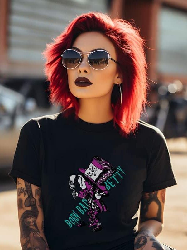 Mad Hatter Born Bad Betty Woman's T-Shirt product image (1)