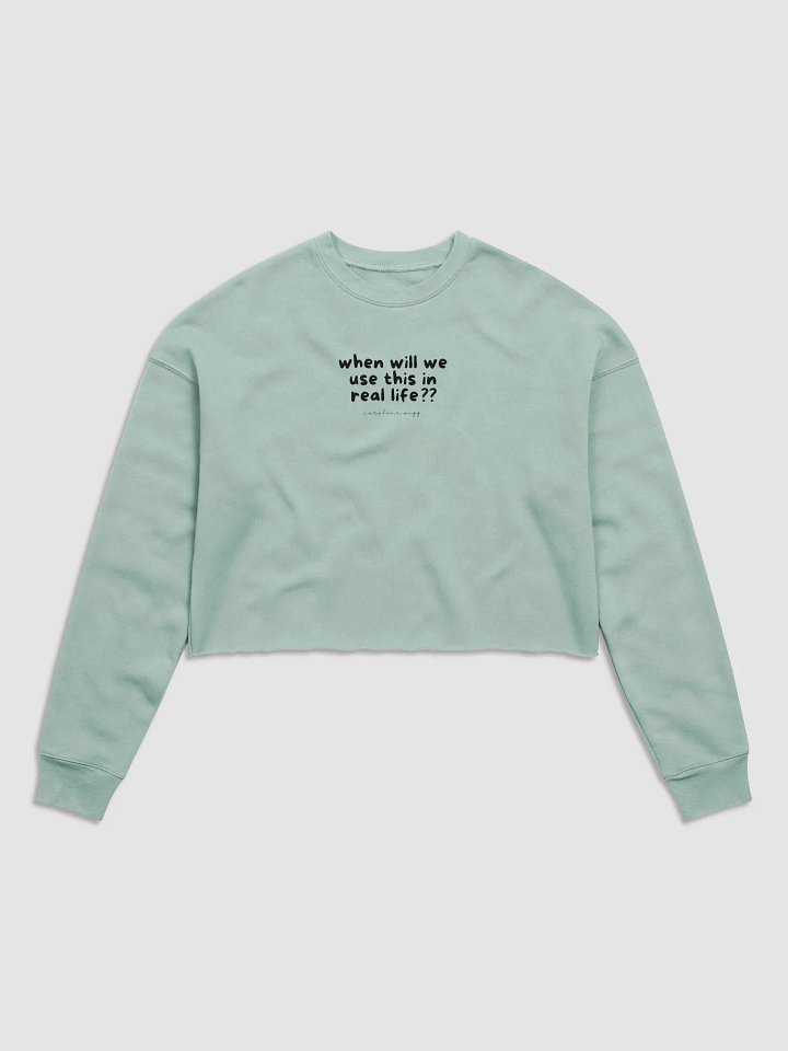 Real Life Crop Sweatshirt - Light Colours product image (1)