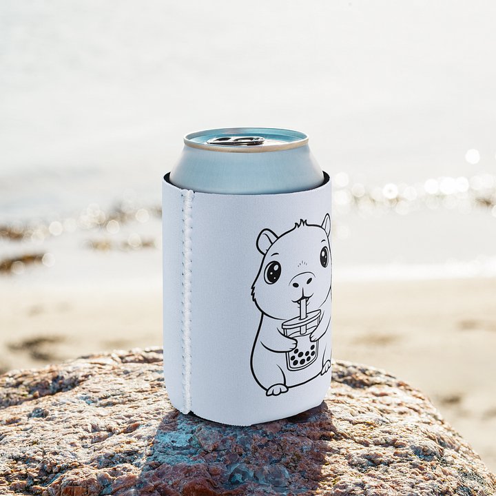 Kawaii Design Capybara Bubble Tea Can Cooler Cute Boba Drink Sleeve Gift for Animal Lovers product image (2)