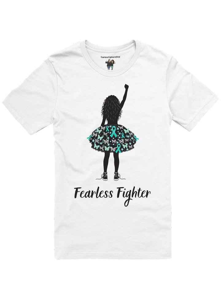 Ovarian Cancer - Fearless Fighter Unisex T-Shirt [white] product image (1)