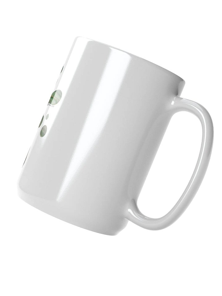 Acrylic Painting Splatter Mug w/Greens & Gold product image (2)