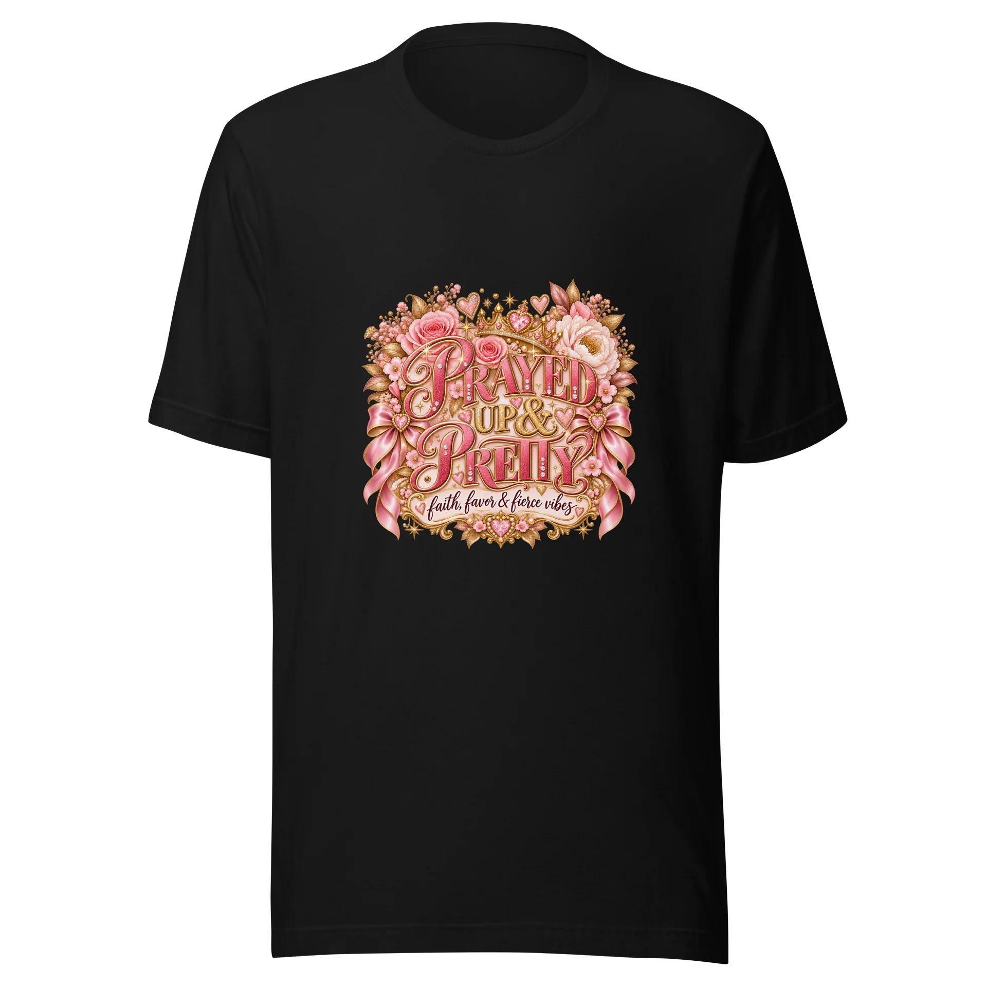 Prayed Up & Pretty Floral Faith Tee product image (1)
