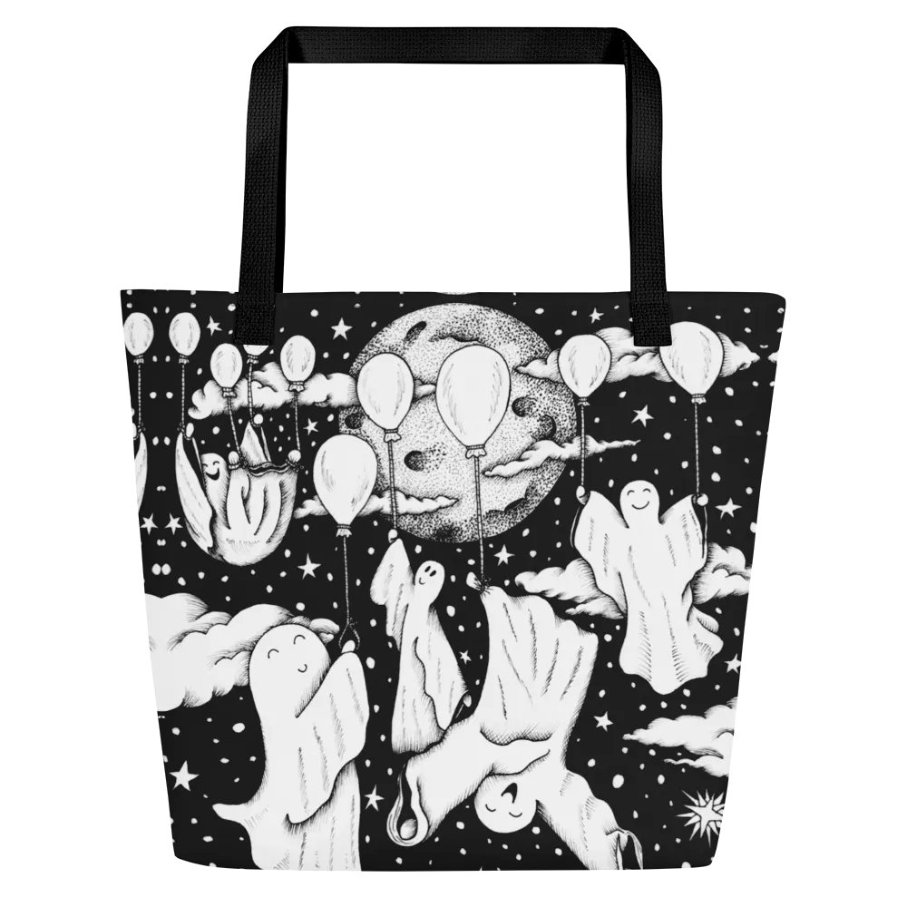 Floaty Ghosty, Night Sky Tote Bag product image (3)