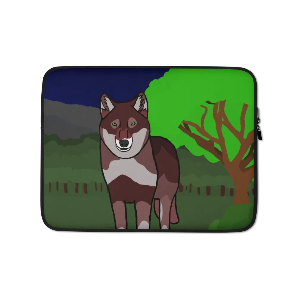 Wolf in Forest Laptop Case product image (1)