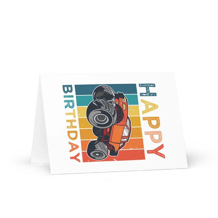 Happy Birthday (Monster Truck) Birthday Card 5" x 7" product image (1)