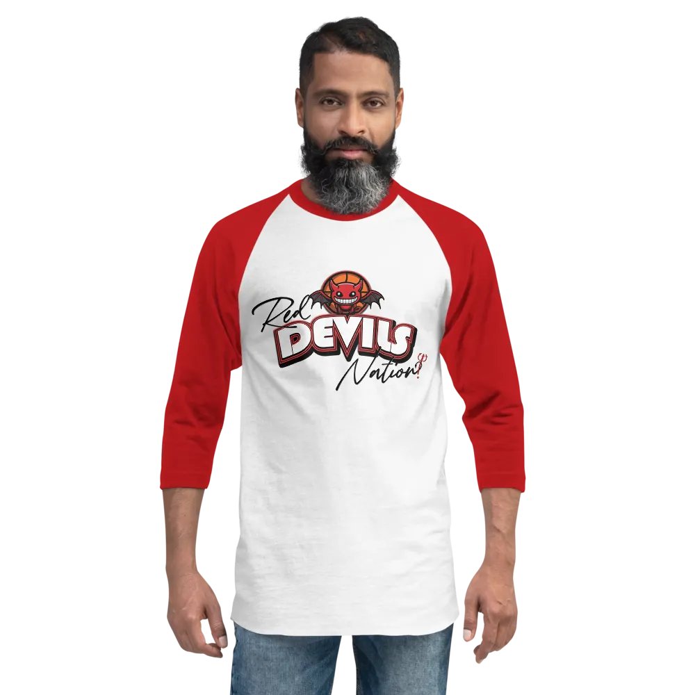 Devils Nation Basketball - 3/4 Sleeve Baseball Tee product image (10)