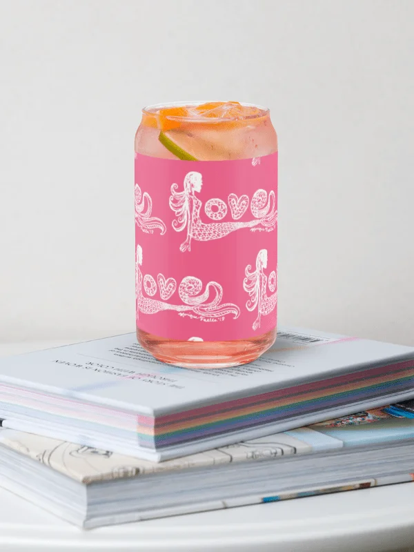 Mermaid Love | Elegant Can-Shaped Glass product image (8)