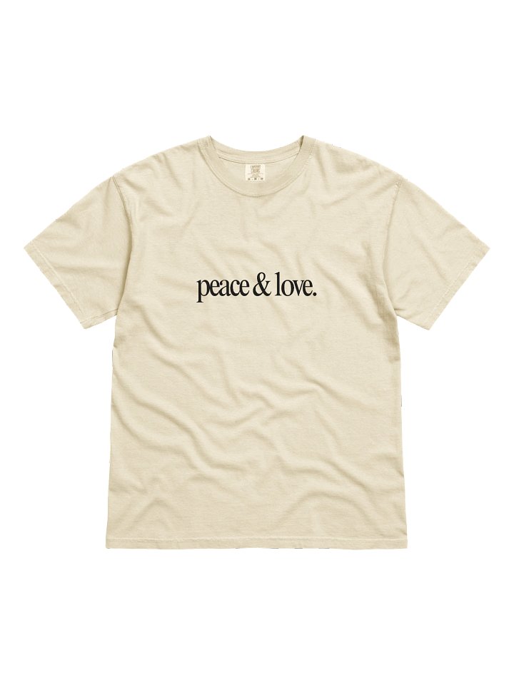 Minimalist "Peace & Love" Tee (Black Text) product image (1)