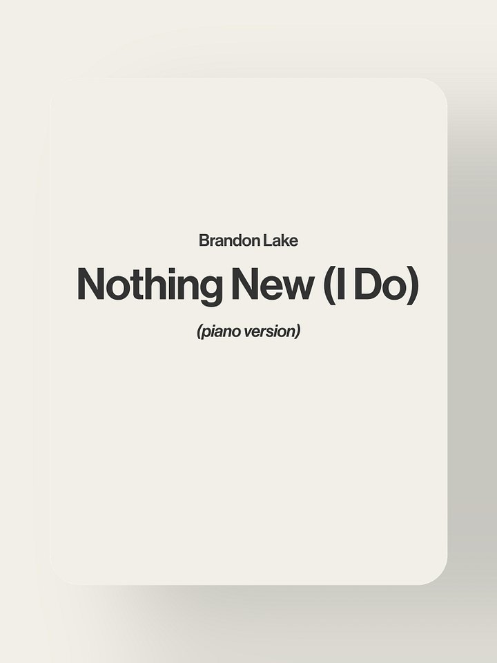 Brandon Lake - NOTHING NEW (I DO) product image (1)