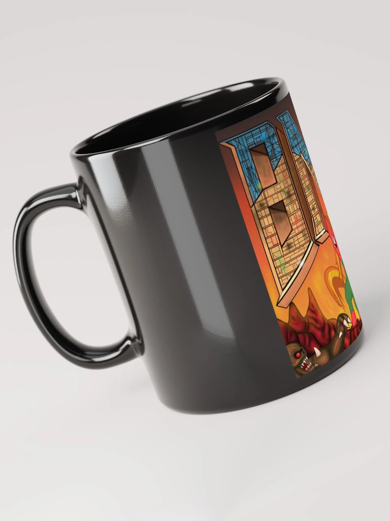 "Doomed" BMD Logo - Black Glossy Mug product image (4)
