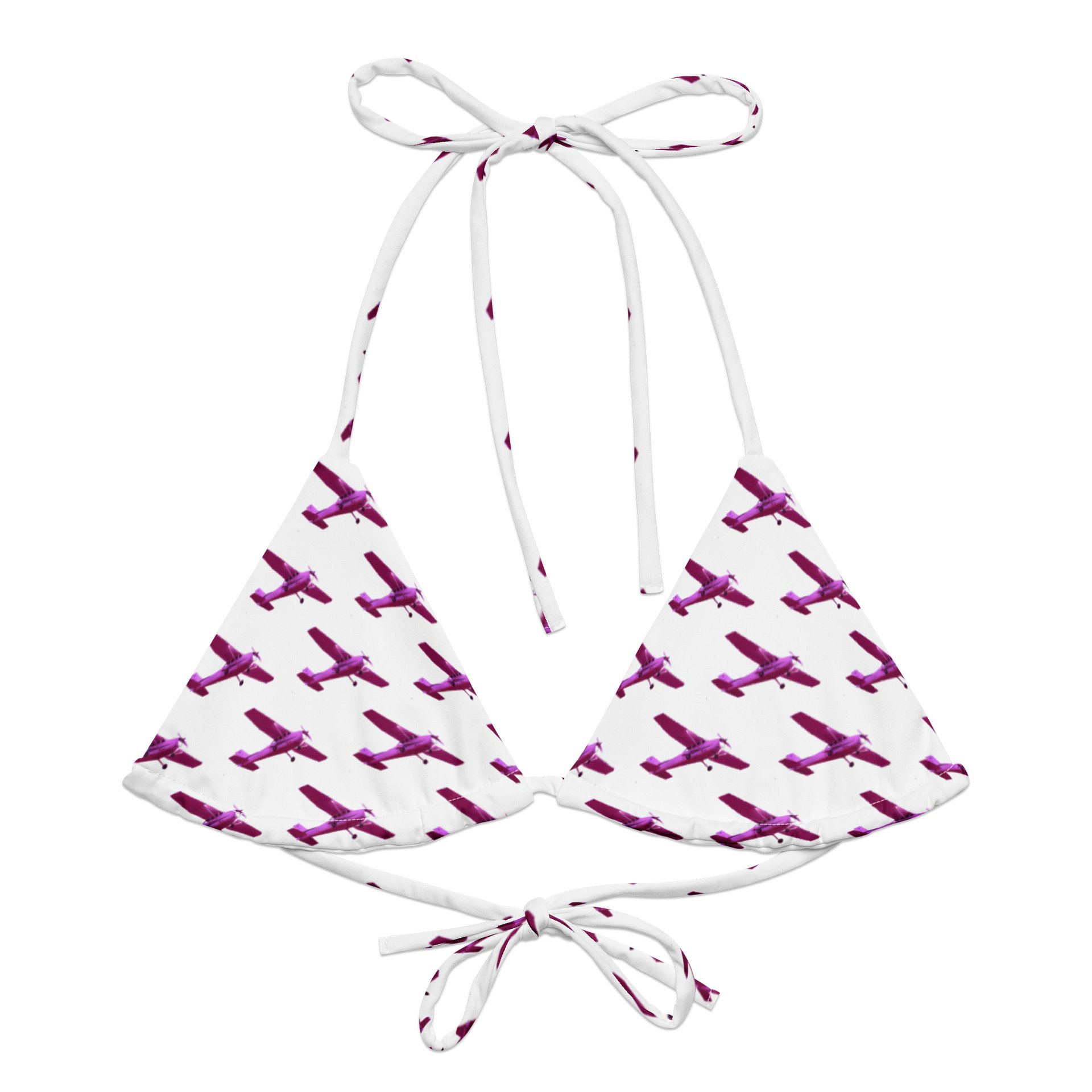 Cessna 172 Skyhawk WHITE — String Bikini TOP product image (1)