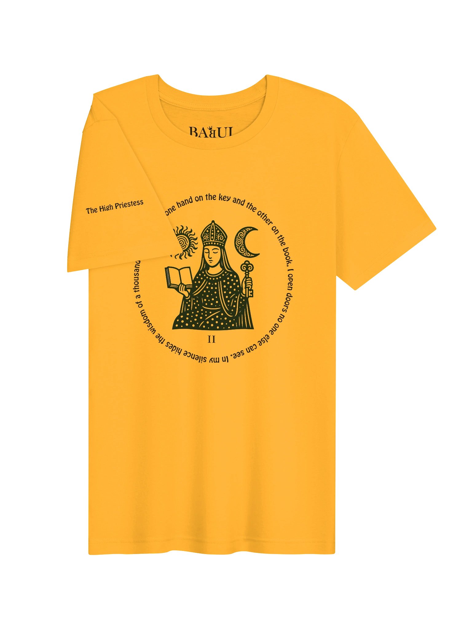 The High Priestess - ArcanaPop T-Shirt – Where Tarot Magic Meets Pop Art product image (4)