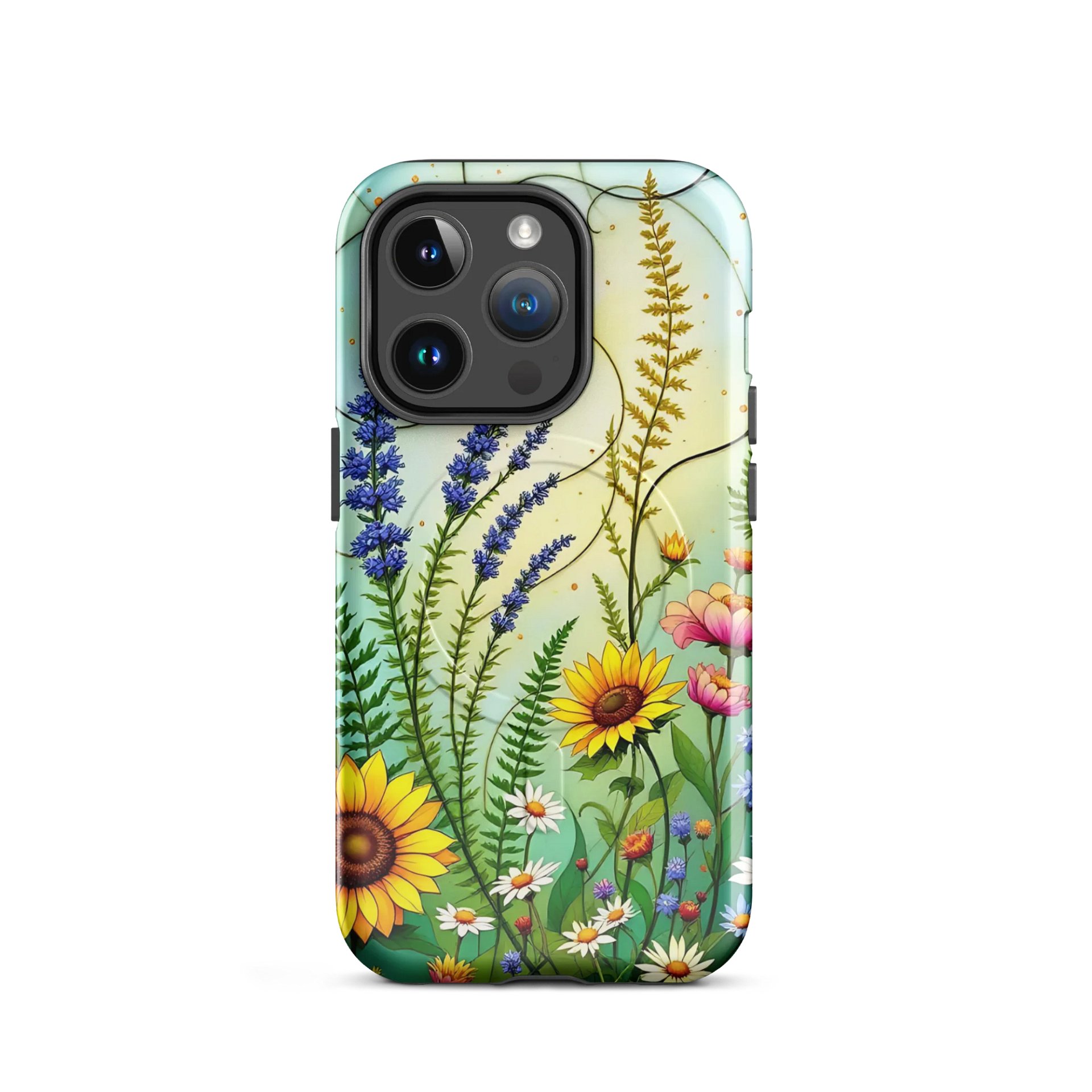 Floral Harmony Tough Magnetic MagSafe® iPhone® 14, iPhone 15, iPhone 16, iPhone 17, Pro, Pro Max, Plus Cases. product image (2)