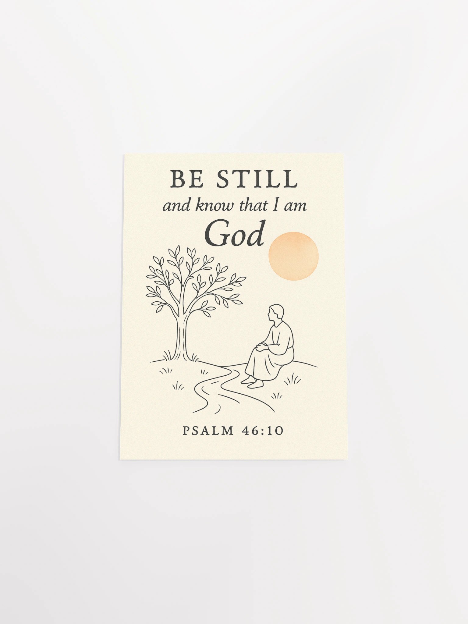 Psalm 46:10 Christian Poster – Be Still and Know That I Am God Scripture Wall Art product image (13)