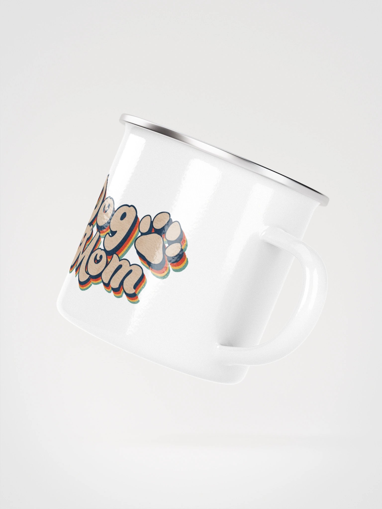 Enamel Camping Mug -Dog Mom Retro product image (3)