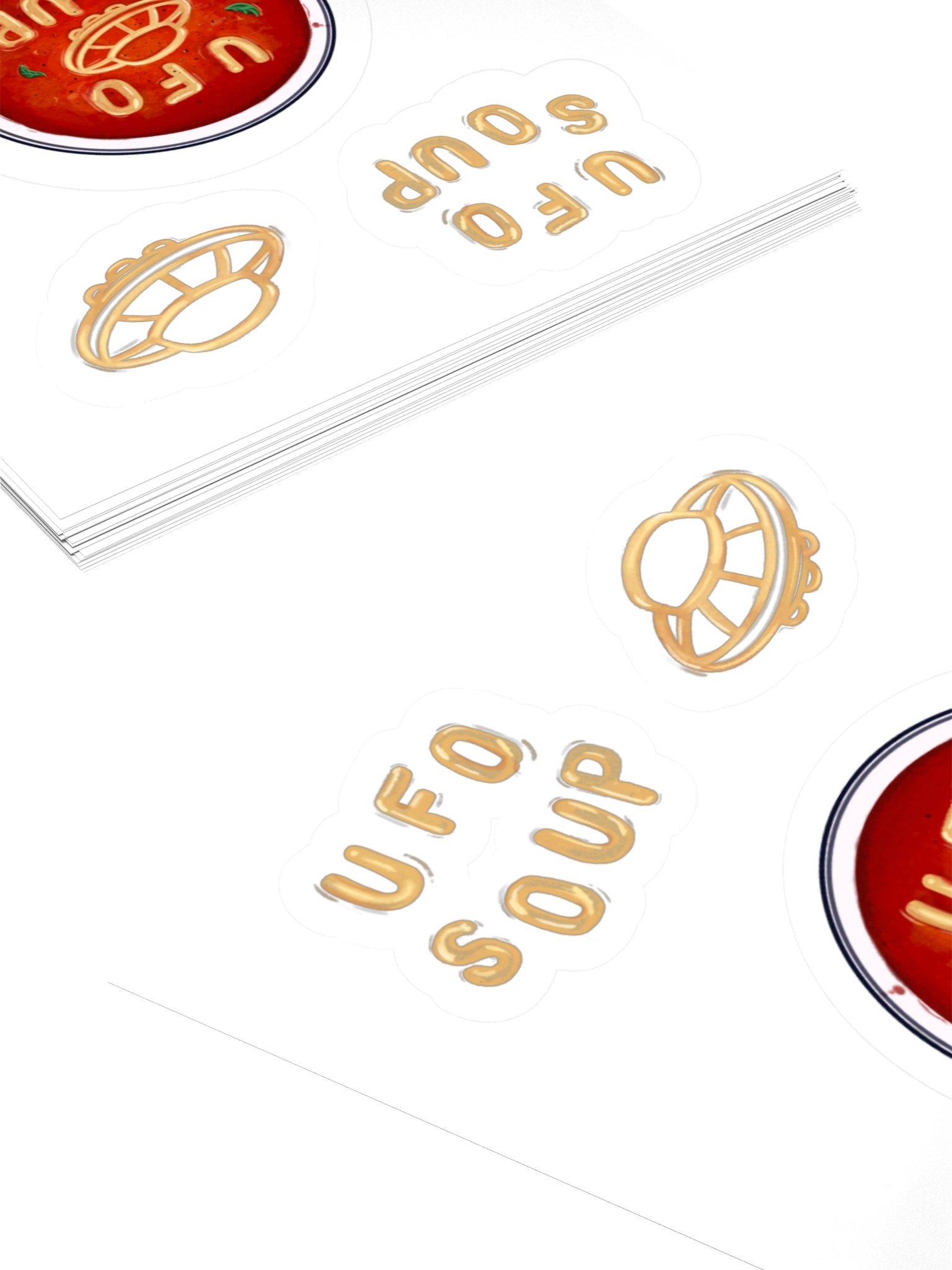 ufo soup sticker sheet product image (4)