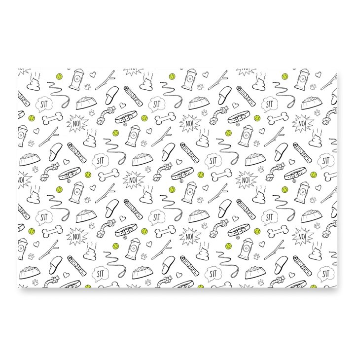 “Good Boy” Dog themed Wrapping Paper Trio (green theme) product image (1)