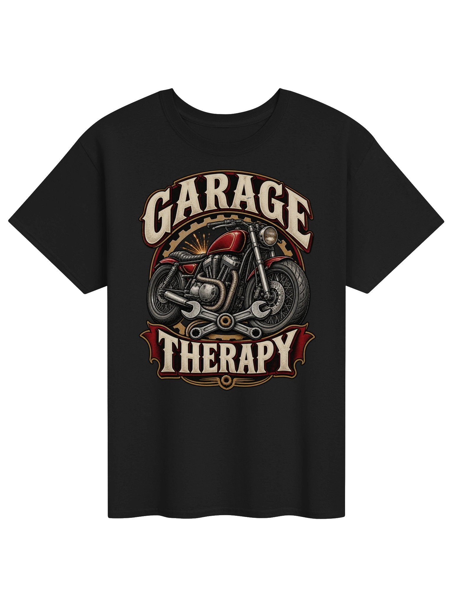 Garage Therapy Vintage Motorcycle Mechanic T-Shirt product image (1)