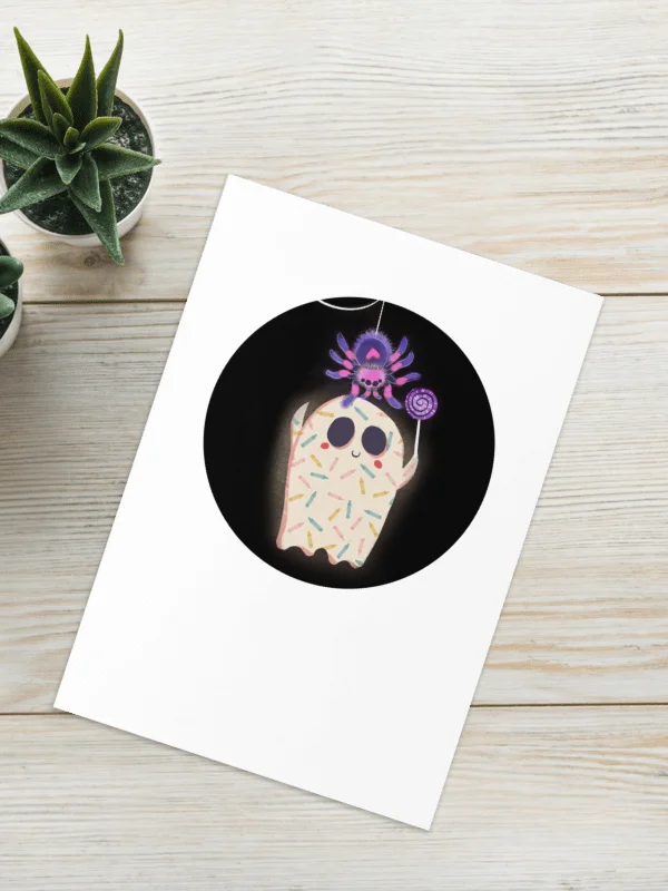 Little Ghost and the Pet Spider - Greeting Card product image (2)