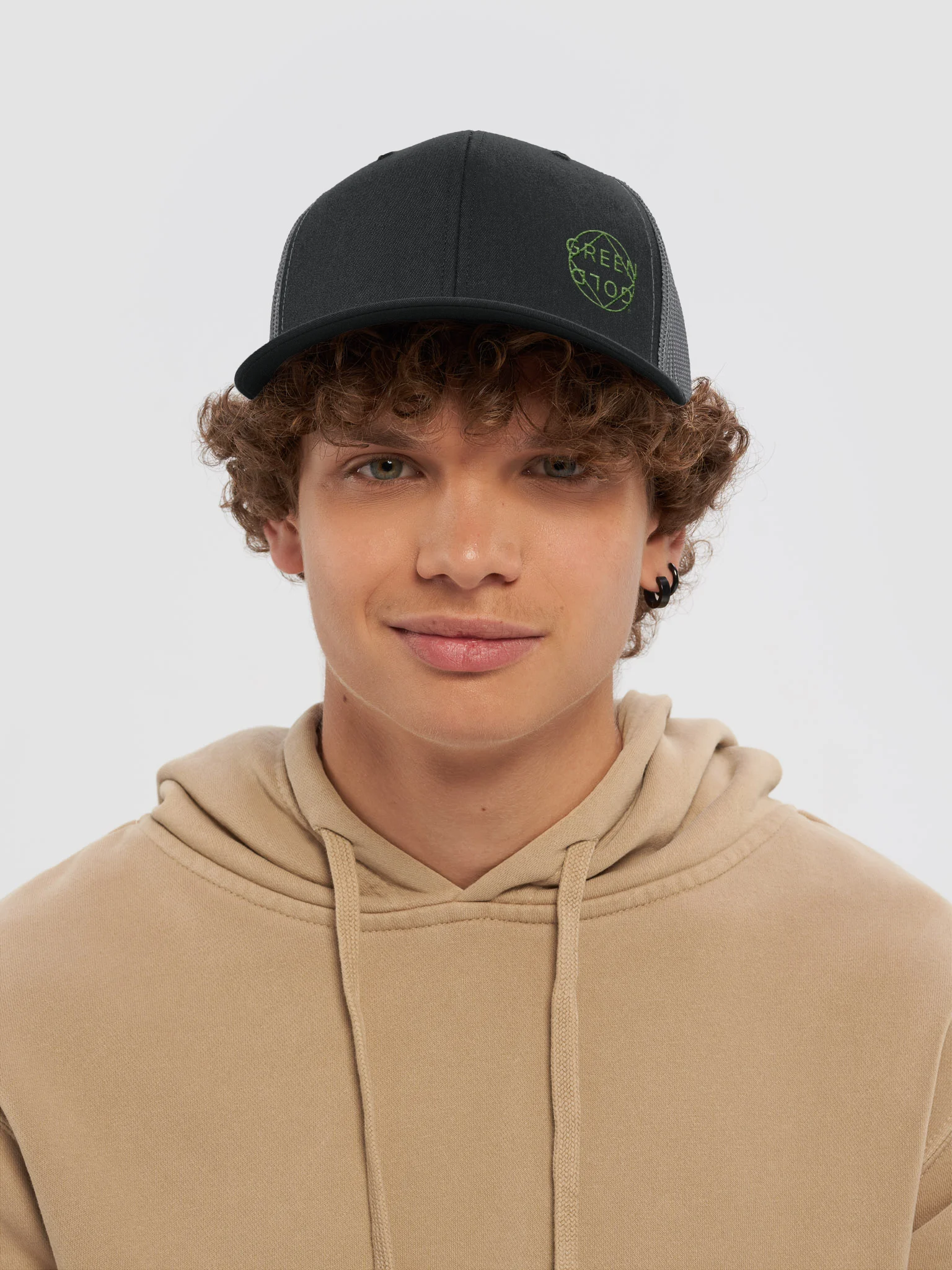 Green Gold Circular Logo Trucker Hat product image (15)