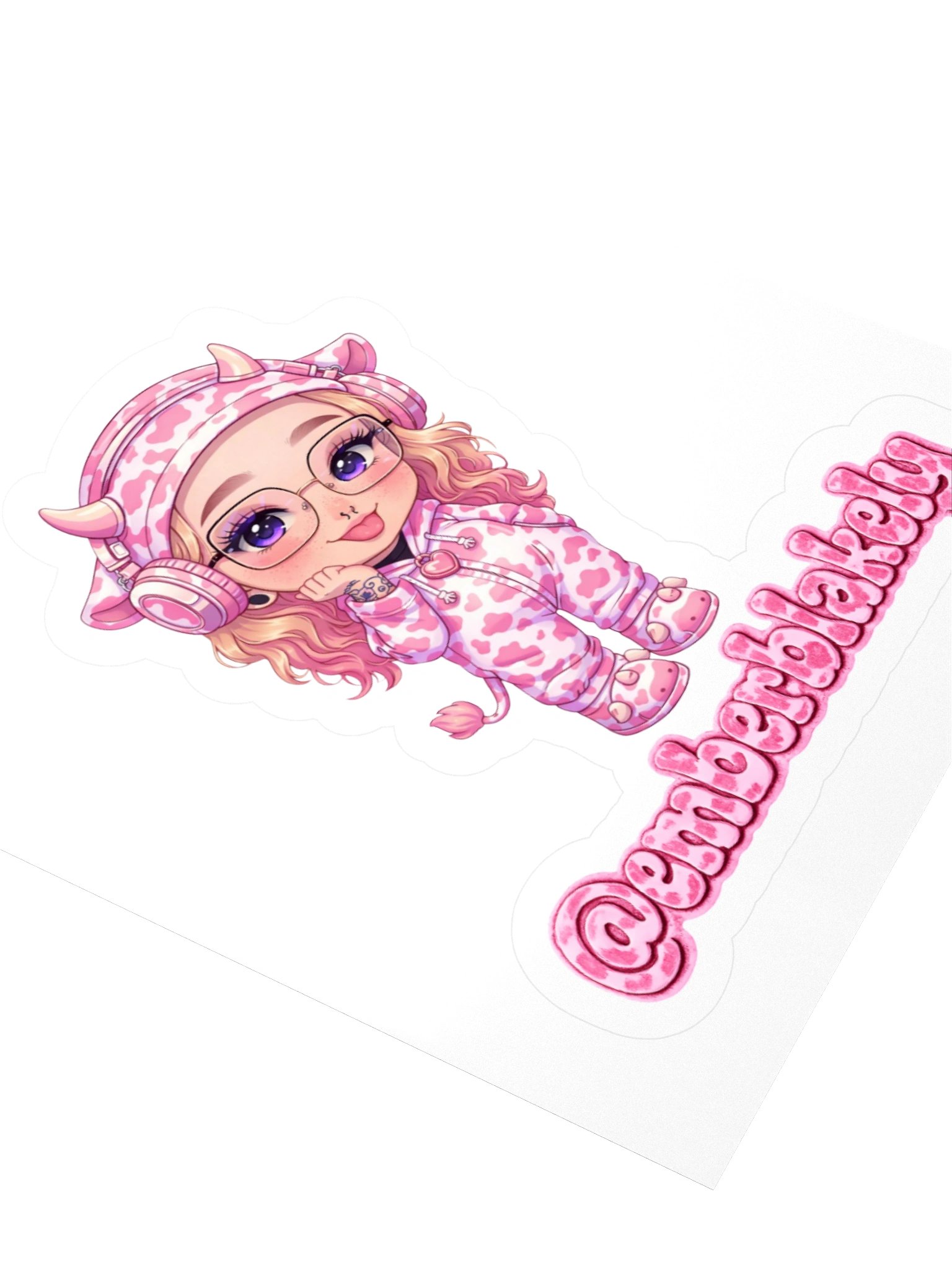 Chibi Cow-Print Sticker Fun product image (9)